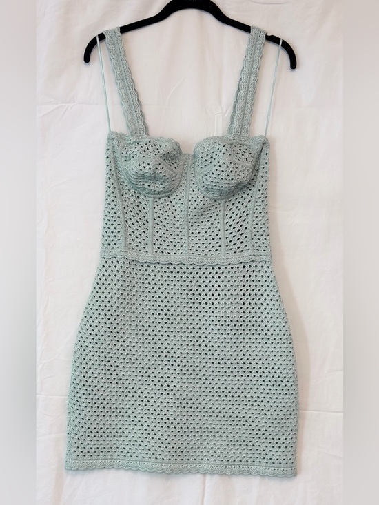 Dolce & Gabbana Dresses & Skirts - Dolce & Gabbana Mint Crochet Bustier Dress